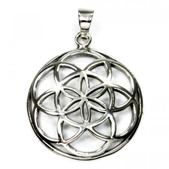 Sterling Silber Anhänger Blume des Lebens Ø 28 mm